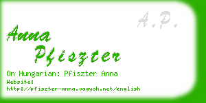 anna pfiszter business card